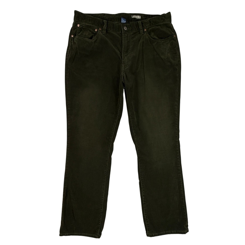 Polo Ralph Lauren 750 Bootcut Corduroy Pants Mens 38x32 Forest Green Cotton